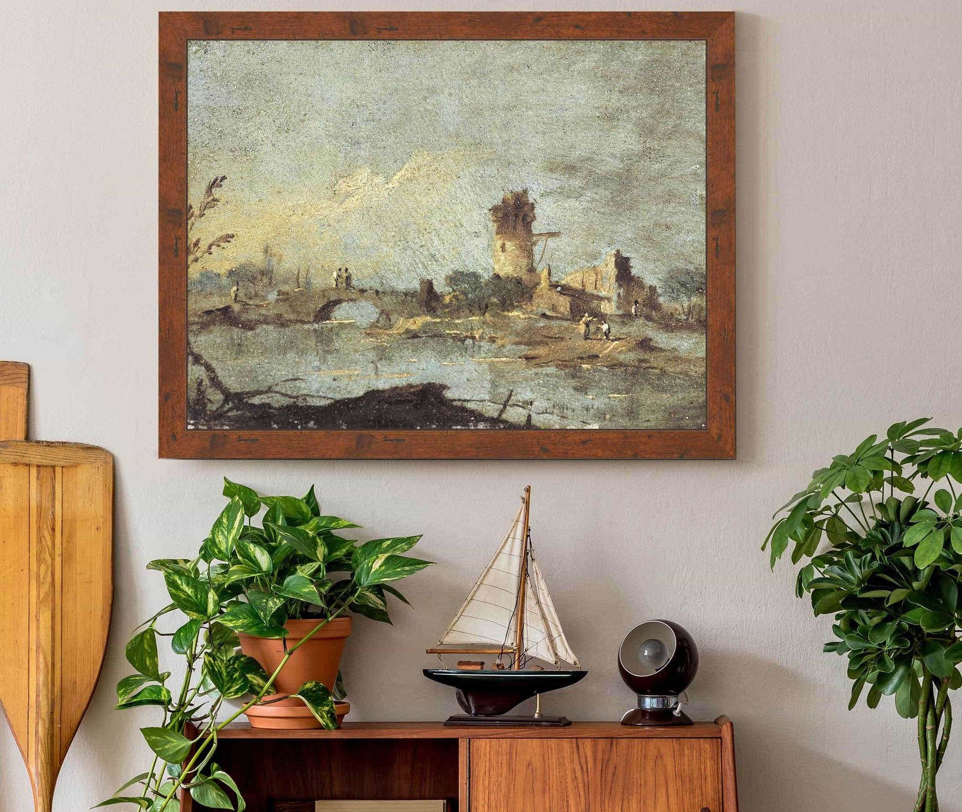 Caprice Rustique Avec Pont Et Tour En Ruine Th Century by Francesco Guardi