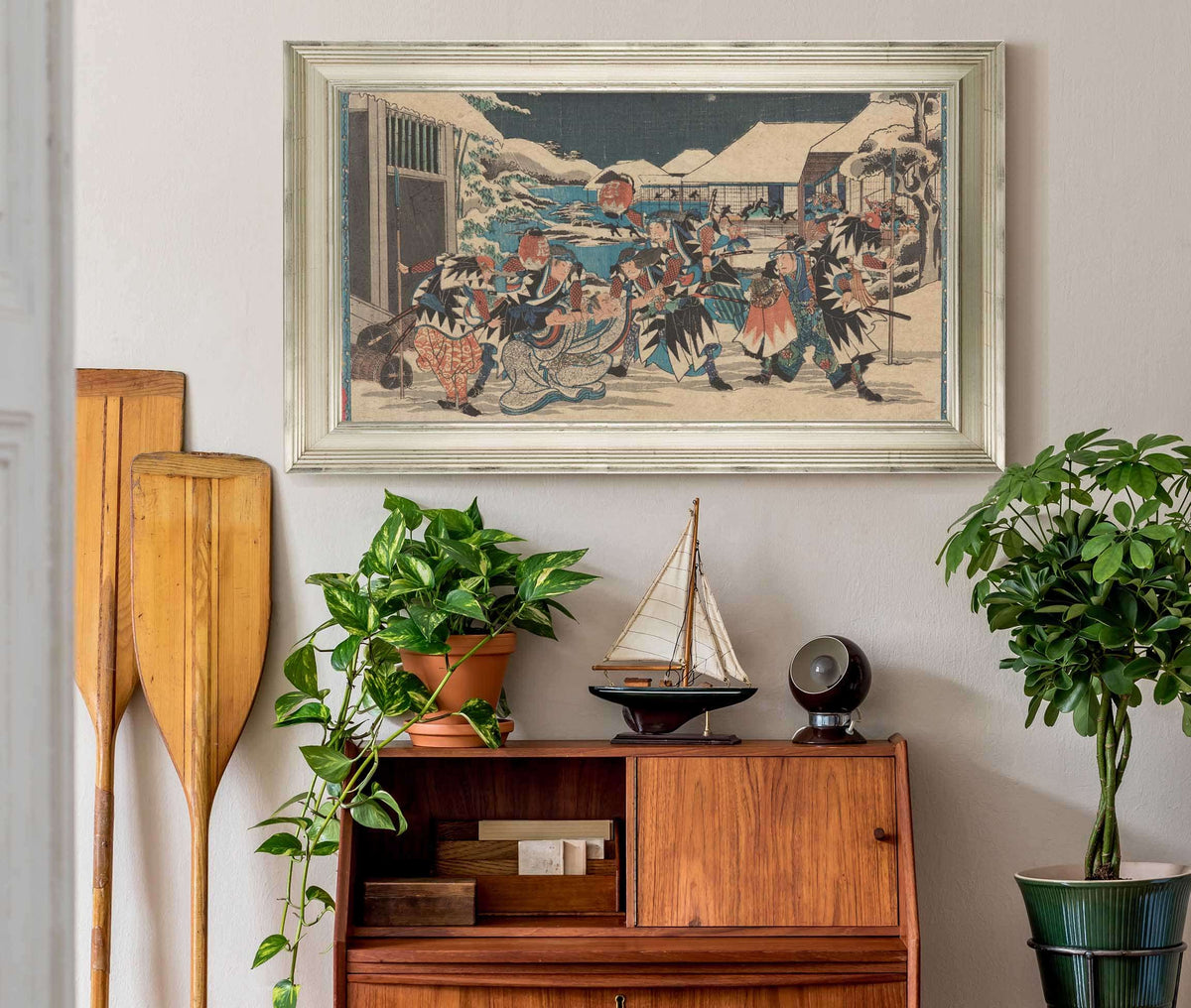 Capture Of Moronao In Snow by Ando Hiroshige