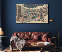 Capture Of Moronao In Snow by Ando Hiroshige