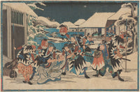 Capture Of Moronao In Snow by Ando Hiroshige