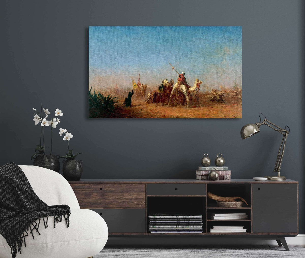 Caravane En Route Vers La Mecque  by Felix Ziem