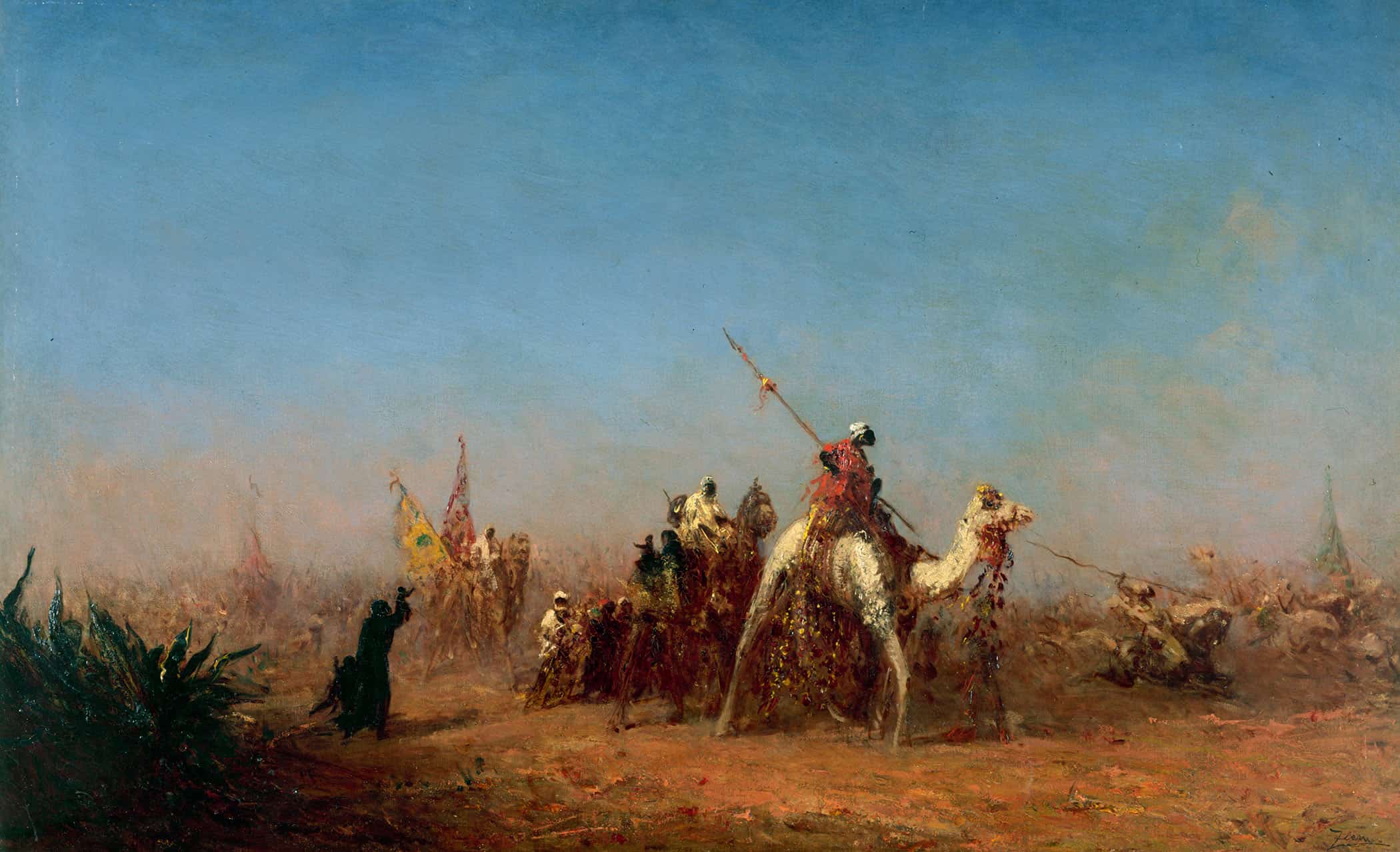 Caravane En Route Vers La Mecque  by Felix Ziem