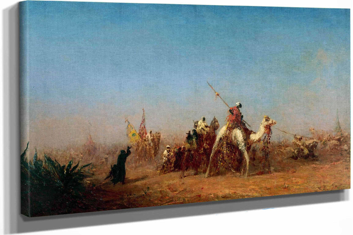 Caravane En Route Vers La Mecque  by Felix Ziem