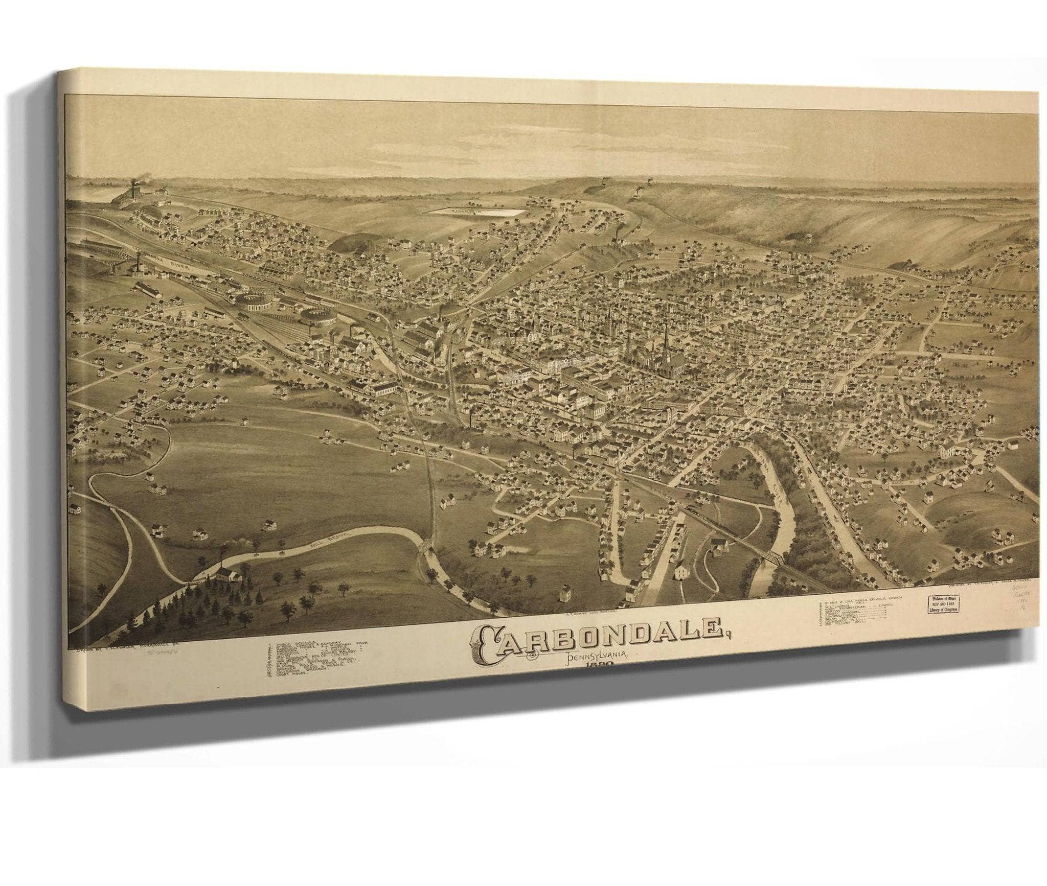 Carbondale Pennsylvania 1890  State Of Pennsylvania