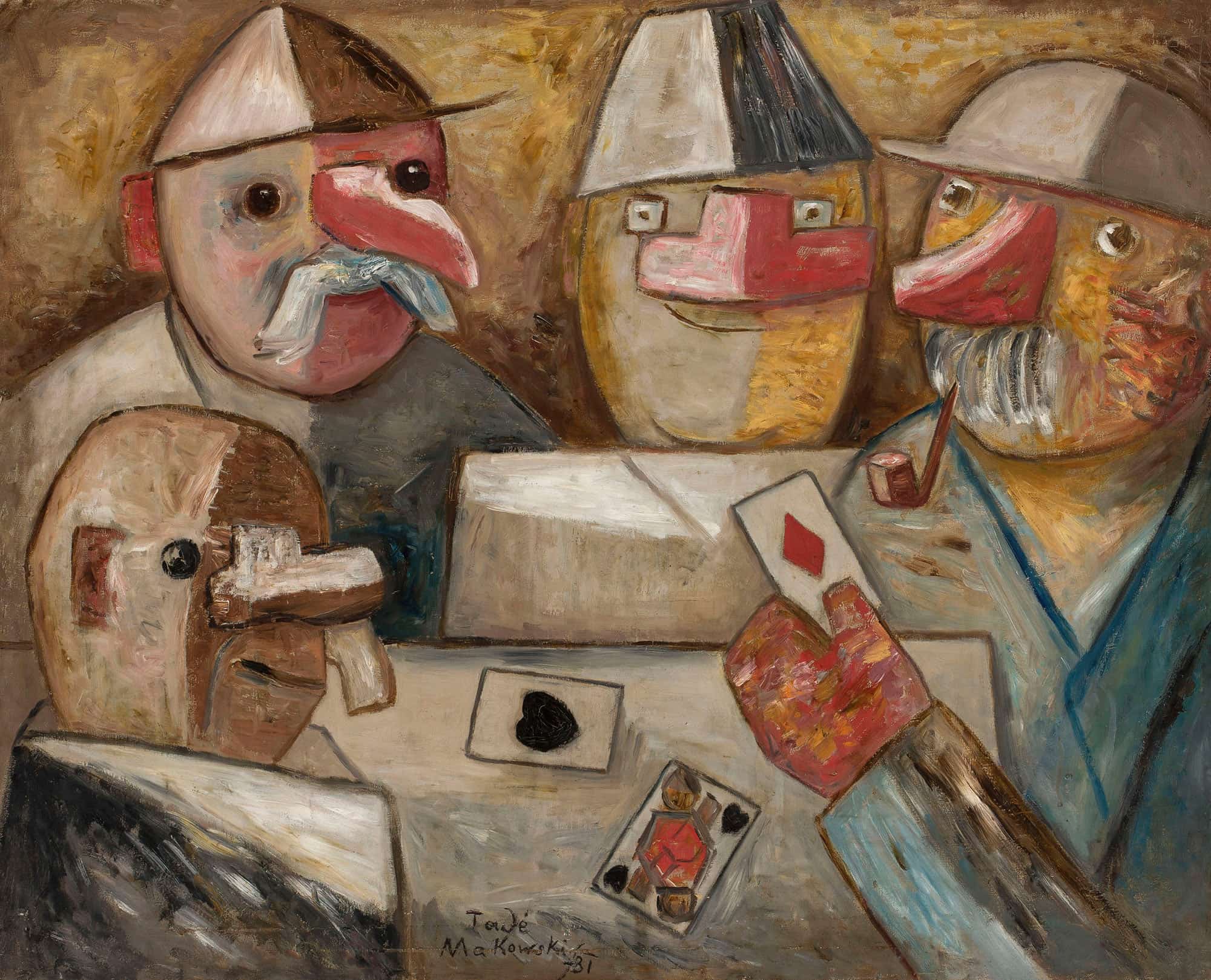 Card Game by Tadeusz Makowski