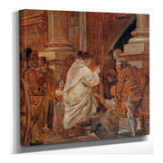 Cardinal Blessing Beggars At The Church Doors by Wilhelm Marstrand