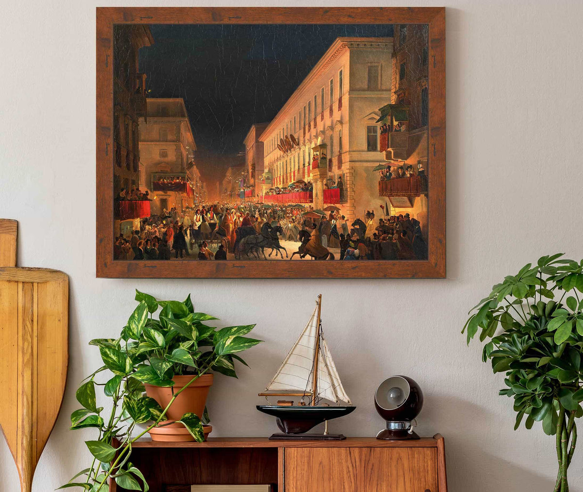 Carnival In Rome The Feast Of Moccoletti by Ippolito Caffi