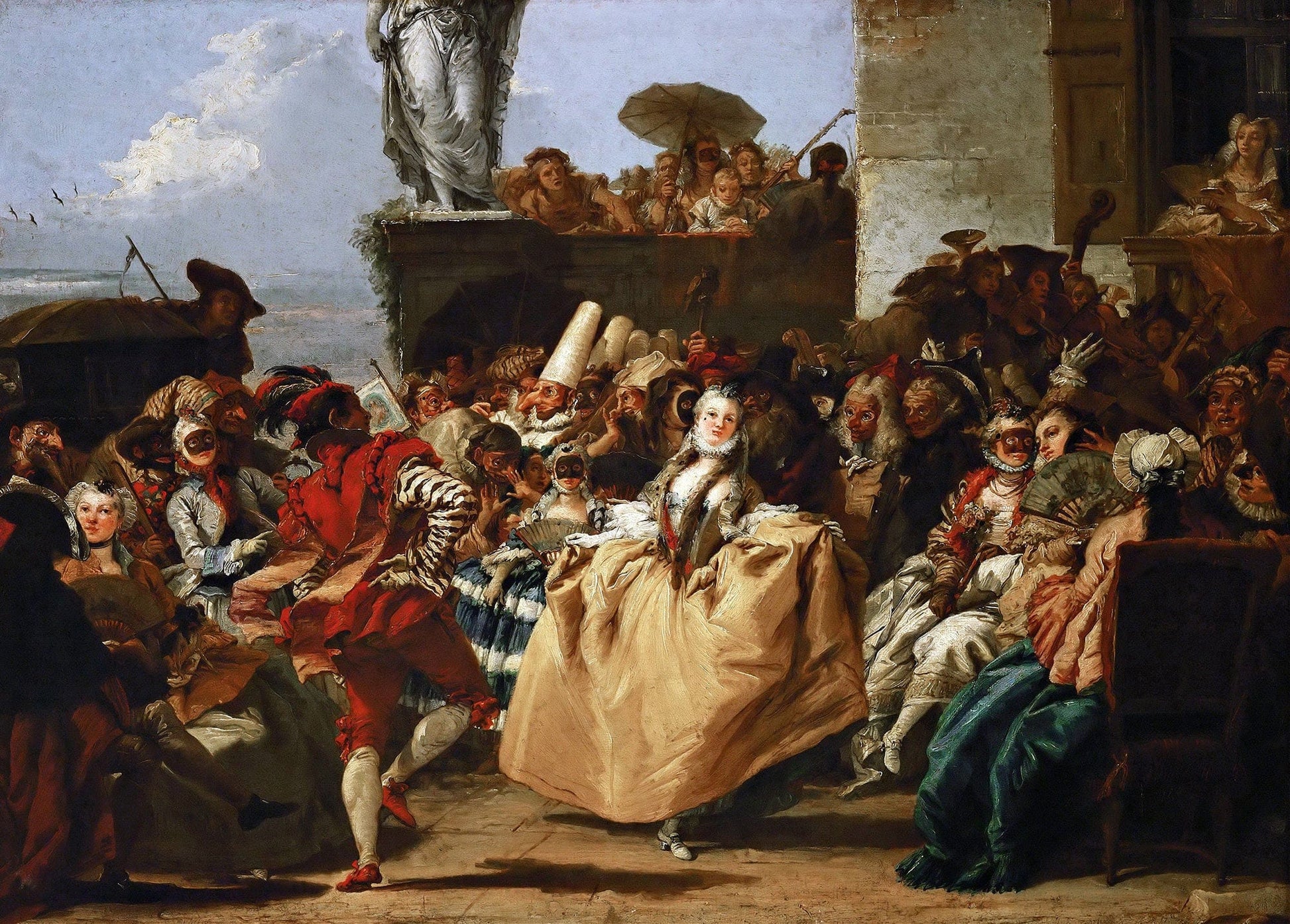 Carnival Scene Or The Minuet by Giovanni Domenico Tiepolo