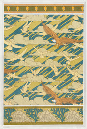 Carpocoris Bordure Aigles Et Pigeons Papier Peint Coquillages Et Algues Bordure by Maurice Pillard Verneuil