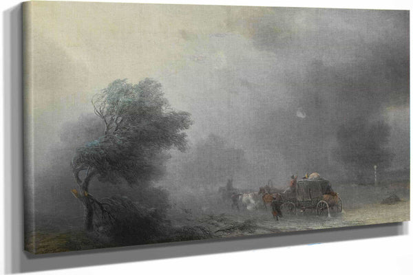 Carriage In A Storm by Ivan Konstantinovich Aivazovsky