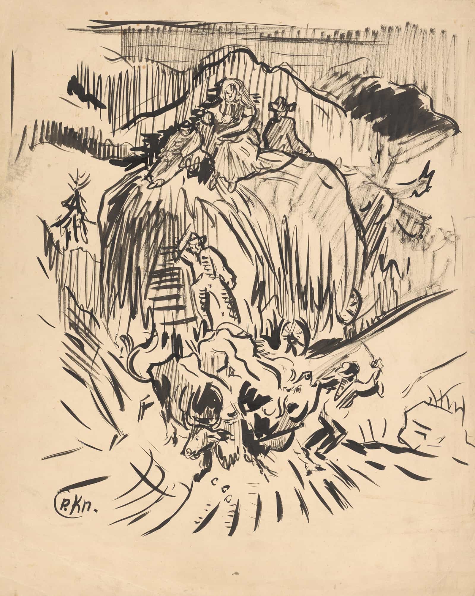 Carting Grain by Arnold Peter Weisz Kubincan