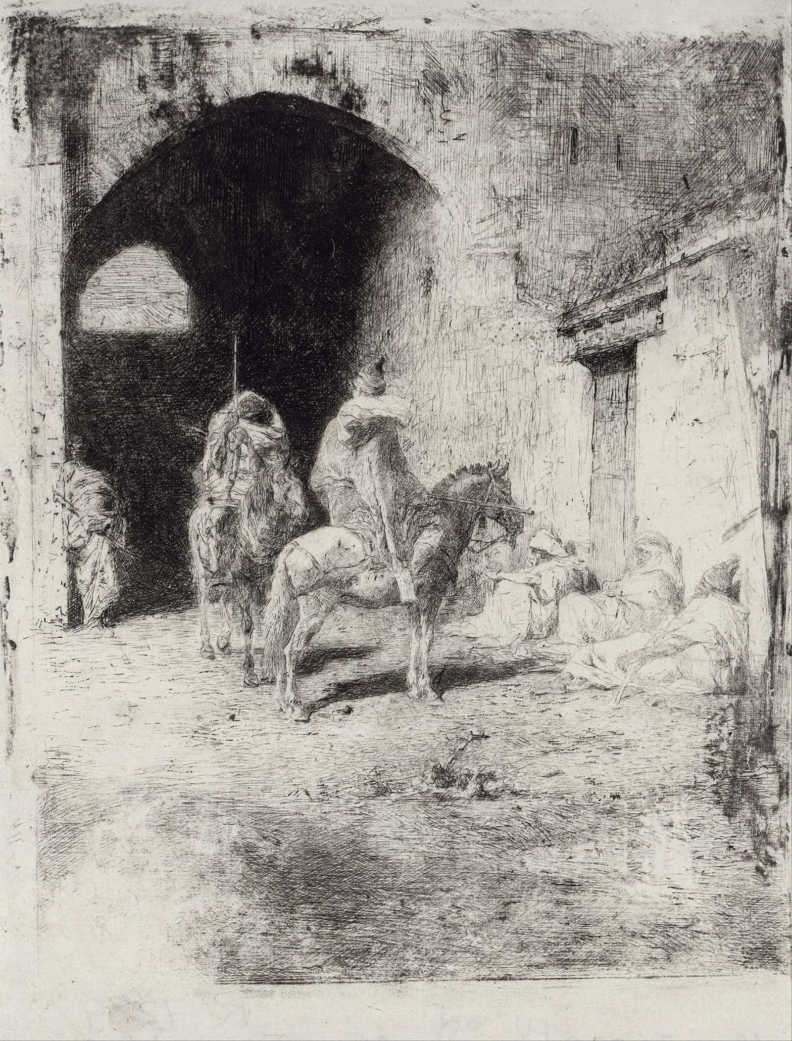Casbah Guard In Tetouan by Mariano Fortuny Marsal