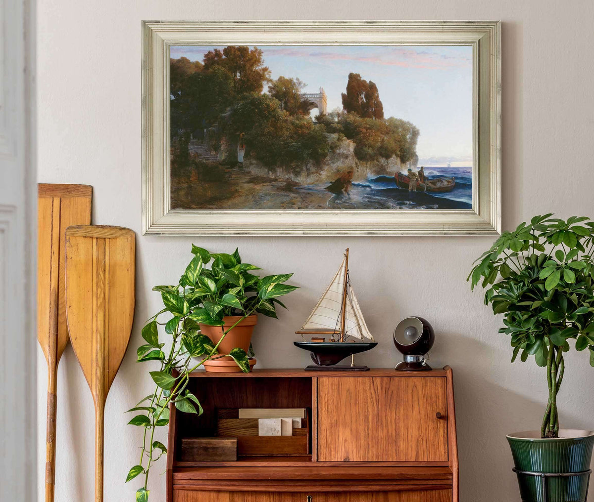 Castle By The Sea & Murder In The Castle Garden by Arnold Bocklin