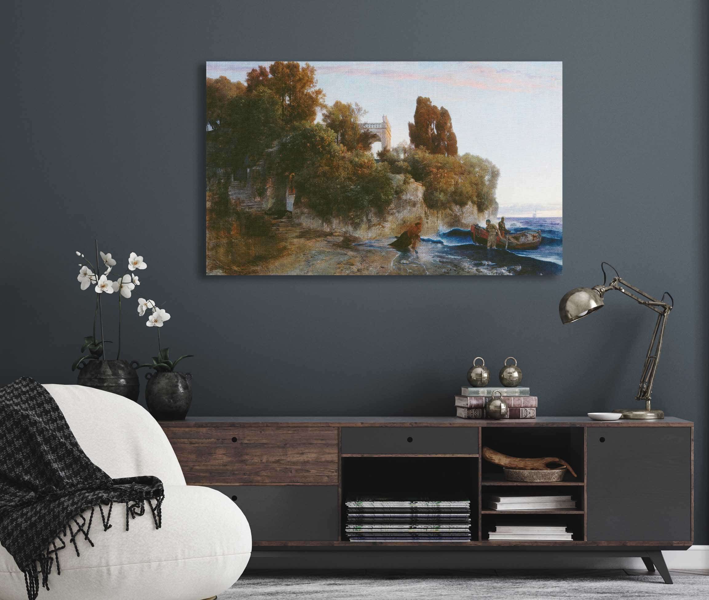 Castle By The Sea & Murder In The Castle Garden by Arnold Bocklin