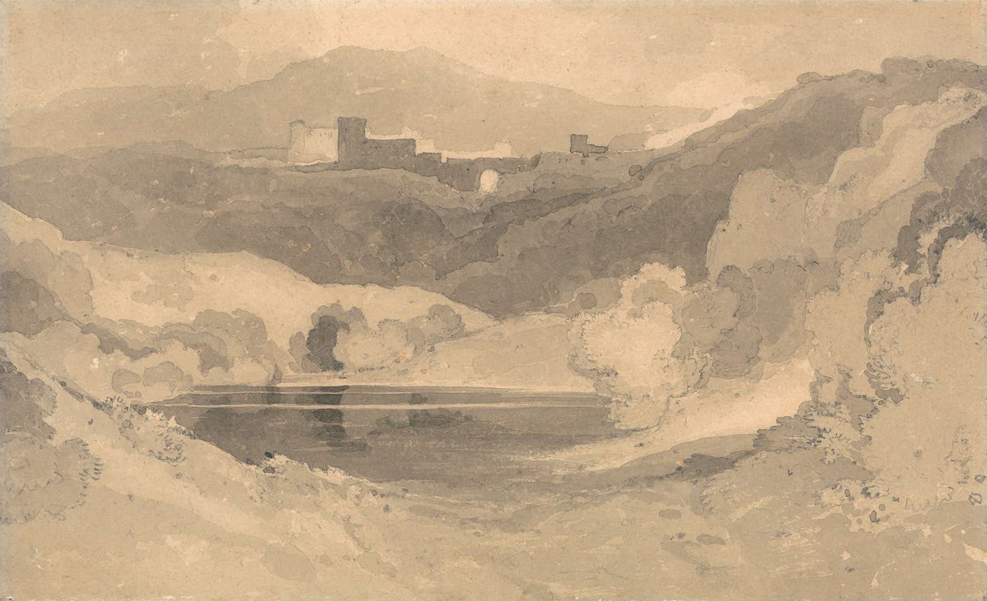 Castle In A Landscape by John Sell Cotman
