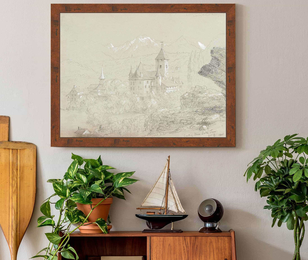 Castle Of Spiez Lake Thun by Thomas Cole