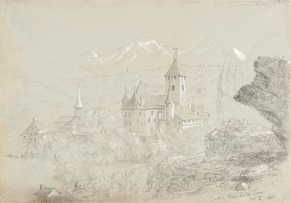 Castle Of Spiez Lake Thun by Thomas Cole