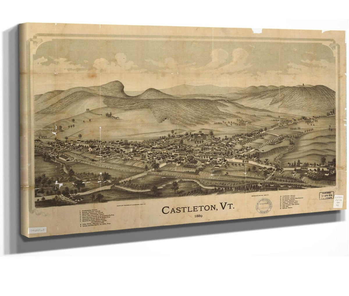Castleton Vt 1889  State Of Vermont