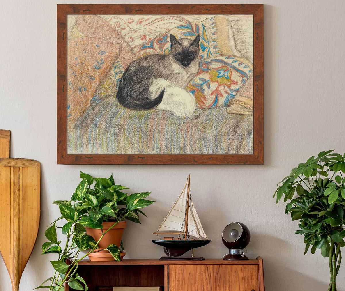 Cat And Her Kitten by Theophile Alexandre Steinlen