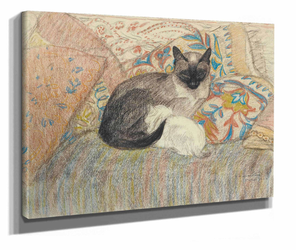 Cat And Her Kitten by Theophile Alexandre Steinlen