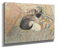 Cat And Her Kitten by Theophile Alexandre Steinlen