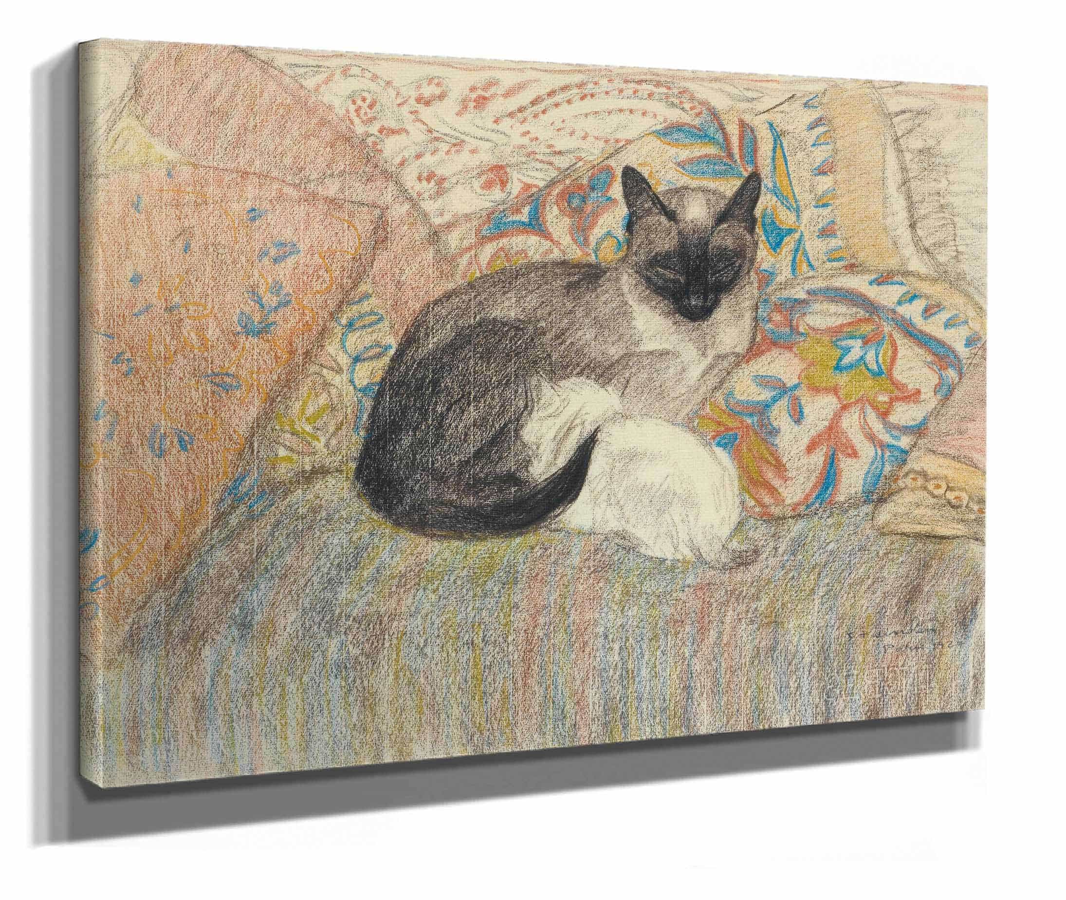 Cat And Her Kitten by Theophile Alexandre Steinlen