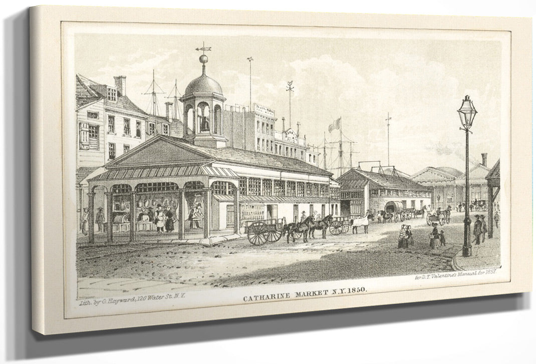 Catharine Market N.Y. 1850 2 By George Hayward