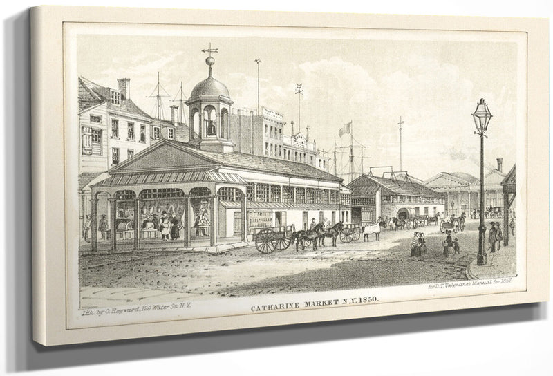 Catharine Market N.Y. 1850 2 By George Hayward