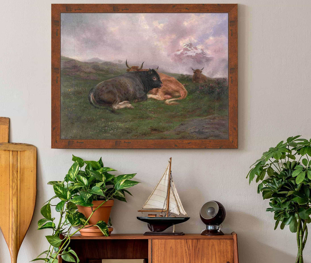 Cattle At Rest On A Hillside In The Alps by Rosa Bonheur