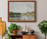 Caudebec En Caux Le Quai De La Seine by Eugene Boudin