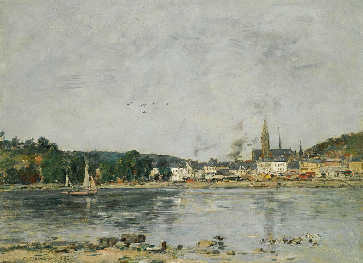 Caudebec En Caux Le Quai De La Seine by Eugene Boudin