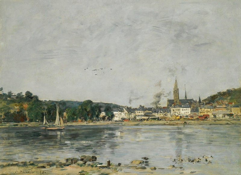 Caudebec En Caux Le Quai De La Seine by Eugene Boudin