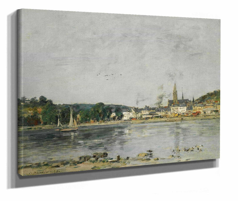 Caudebec En Caux Le Quai De La Seine by Eugene Boudin
