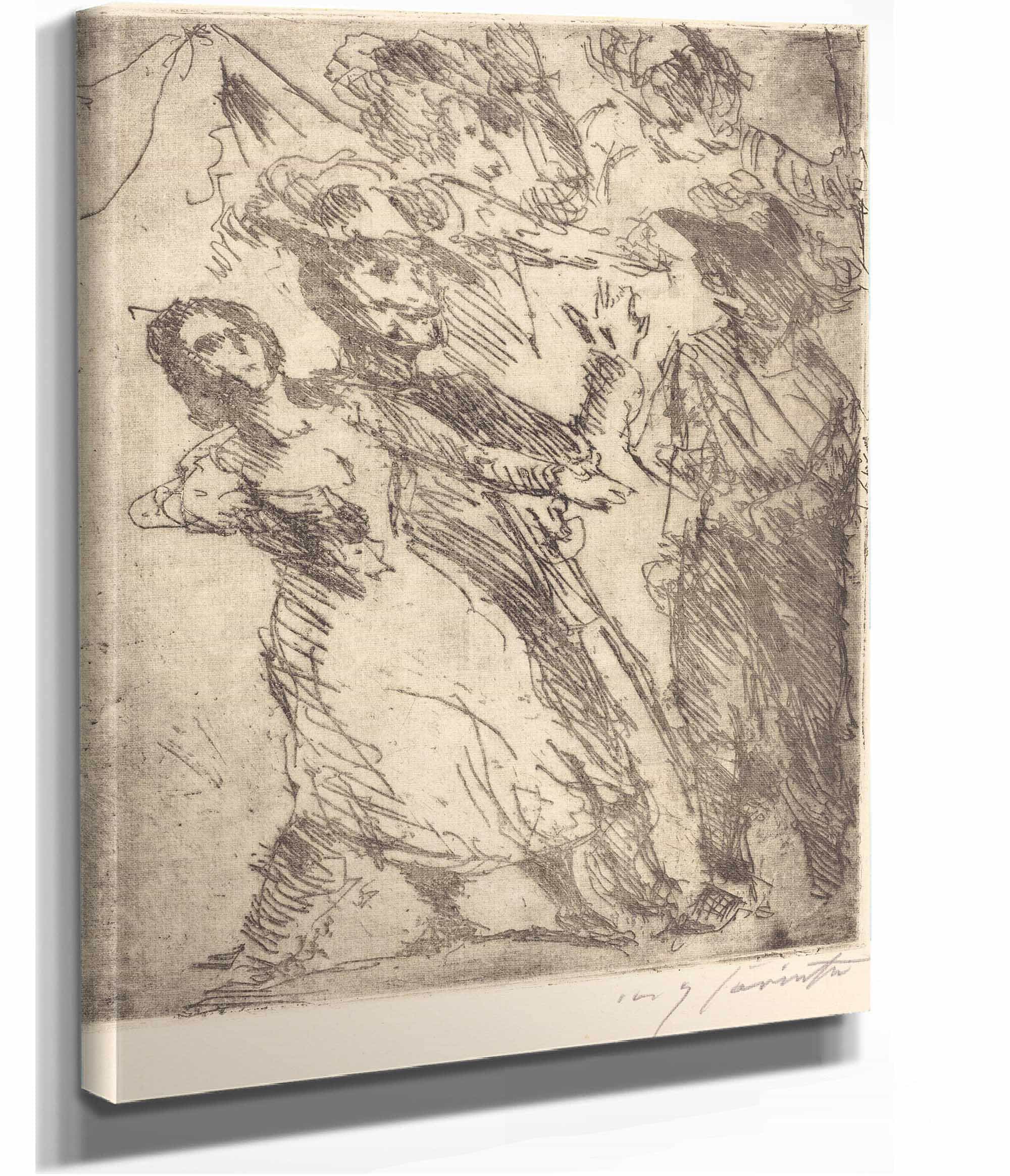 Cavaliers With A Woman Probably by Lovis Corinth