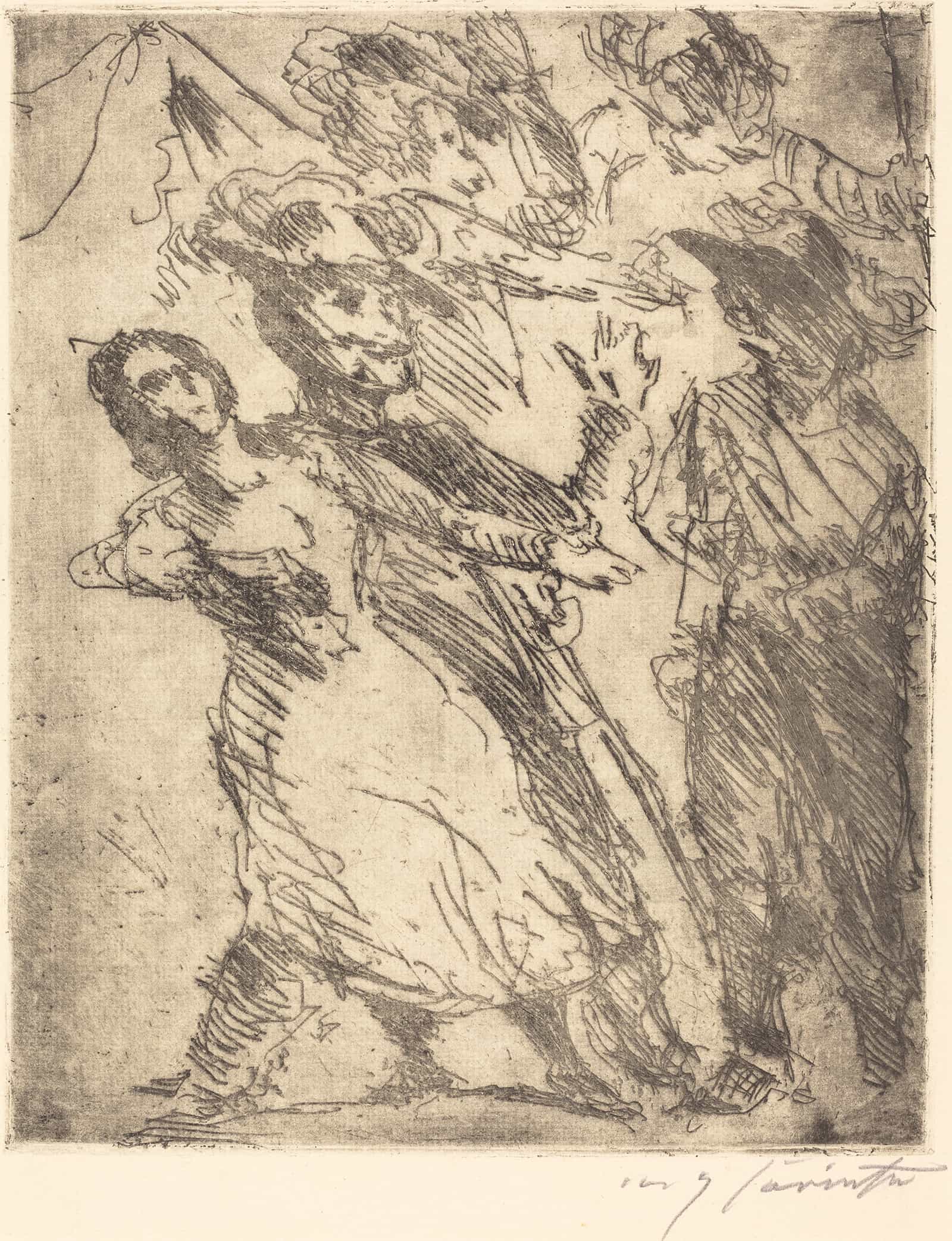 Cavaliers With A Woman Probably by Lovis Corinth