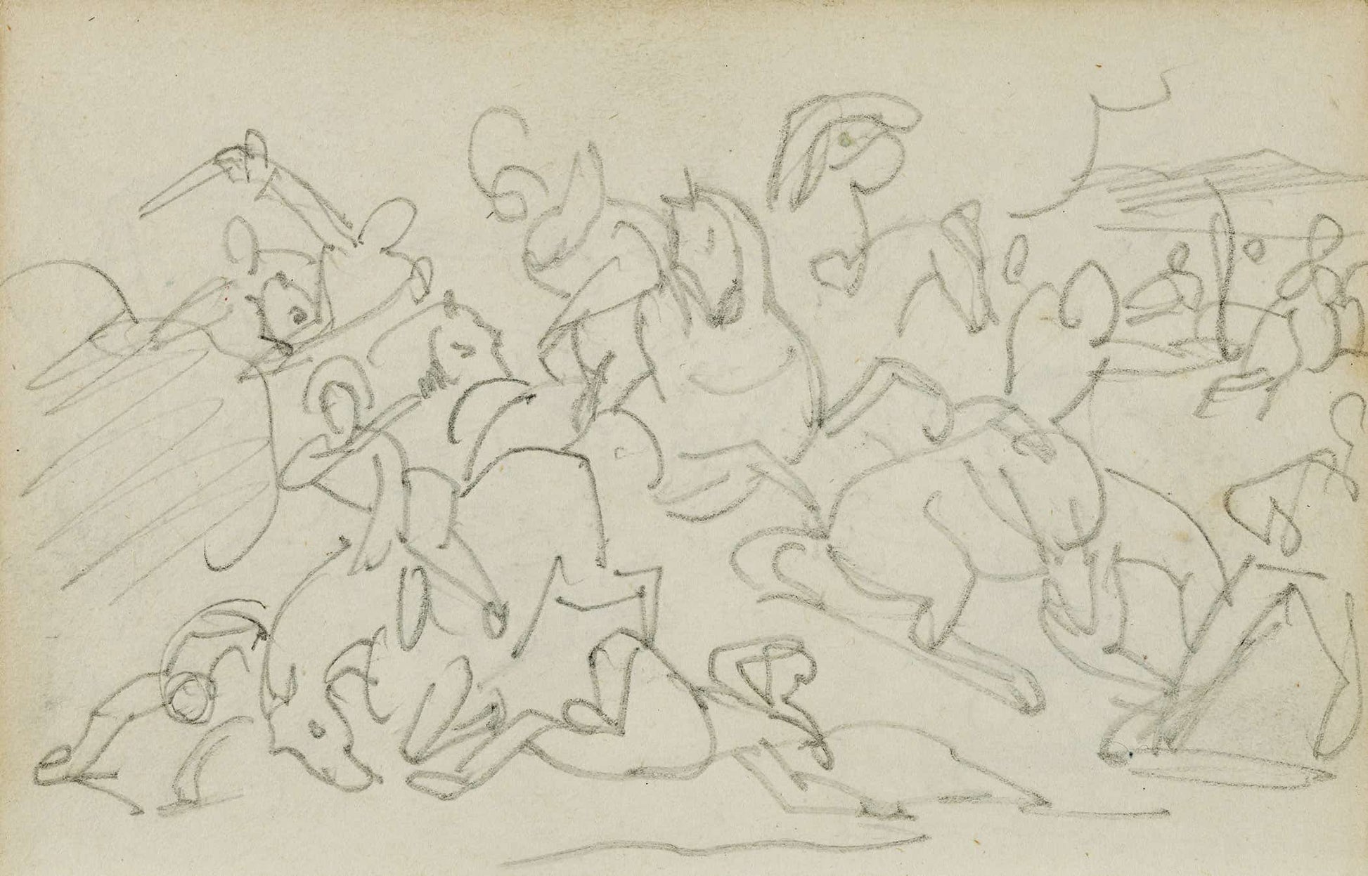 Cavalry Battle  by Theodore Gericault
