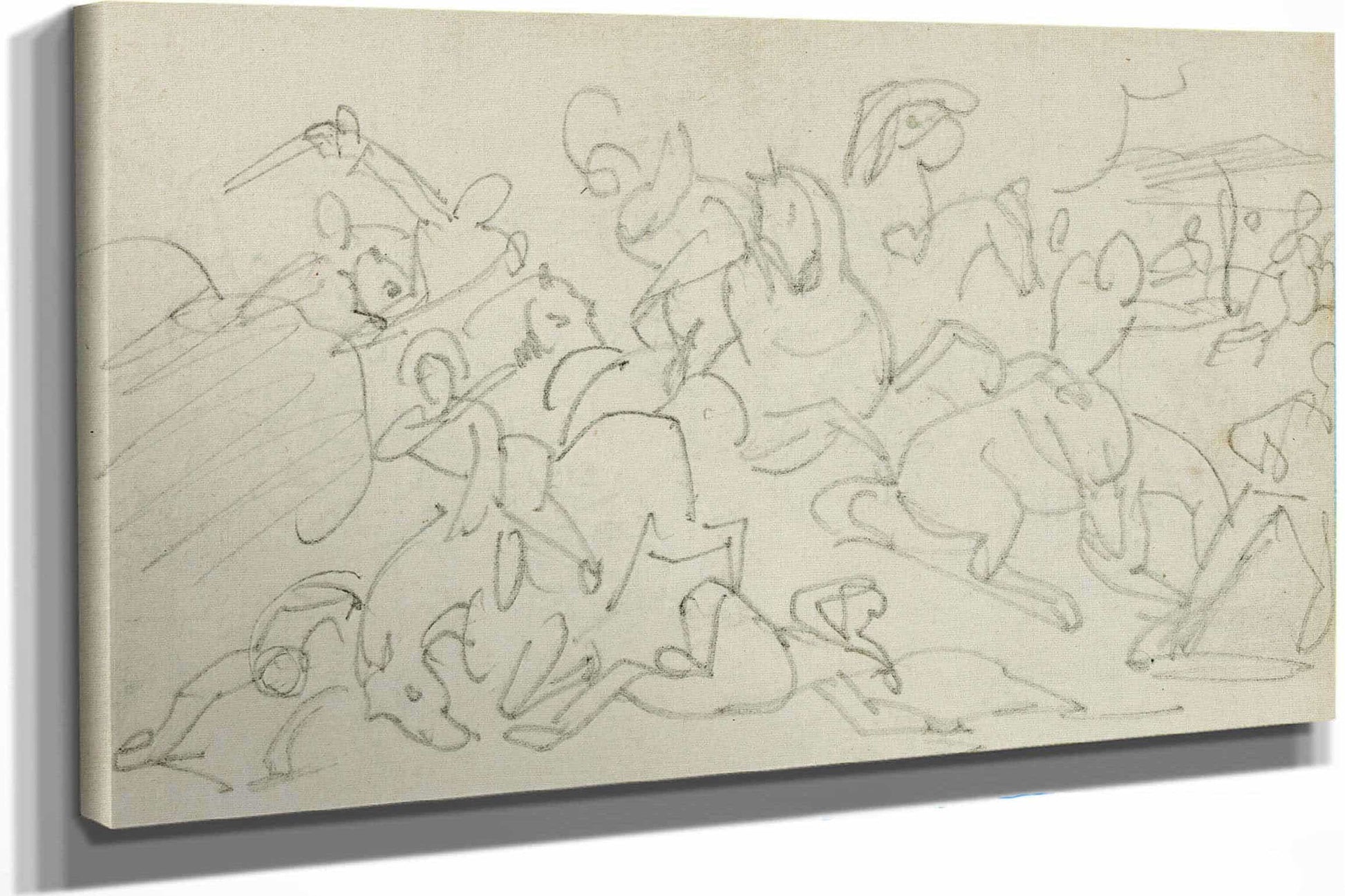 Cavalry Battle  by Theodore Gericault