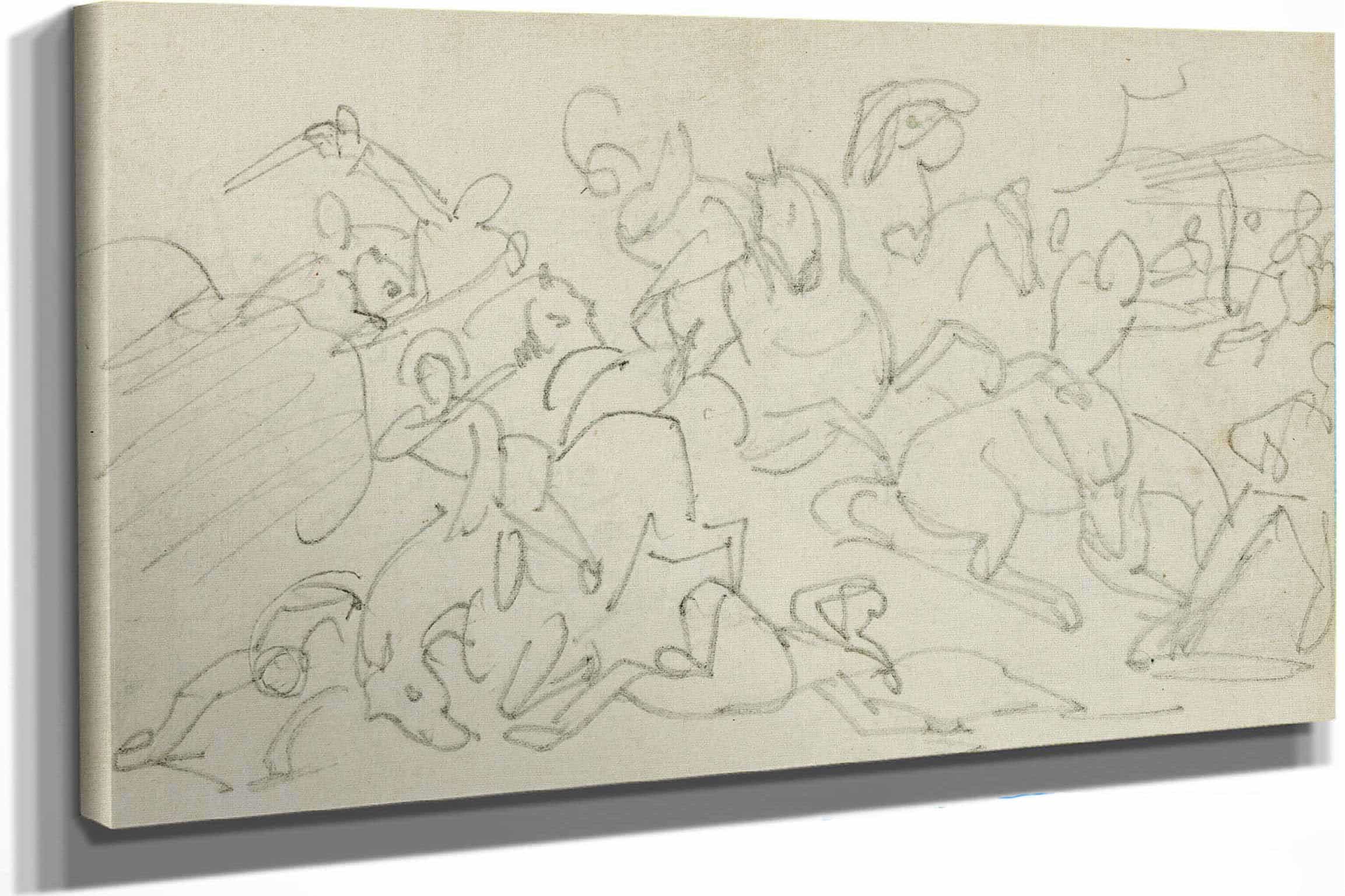 Cavalry Battle  by Theodore Gericault