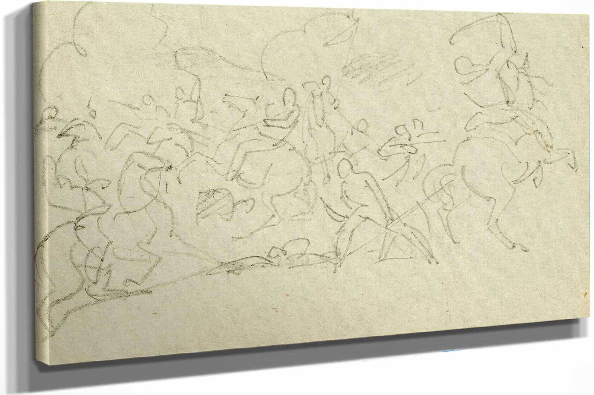Cavalry Battle  by Theodore Gericault