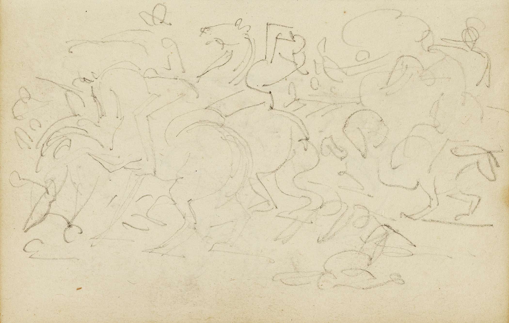 Cavalry Skirmish  by Theodore Gericault