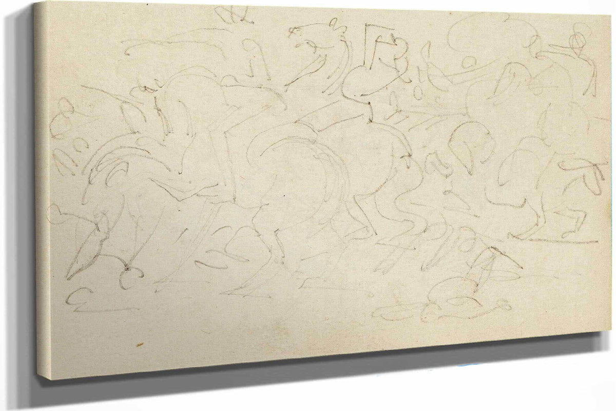 Cavalry Skirmish  by Theodore Gericault