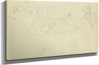 Cavalry Skirmish With Four Horsemen  by Theodore Gericault