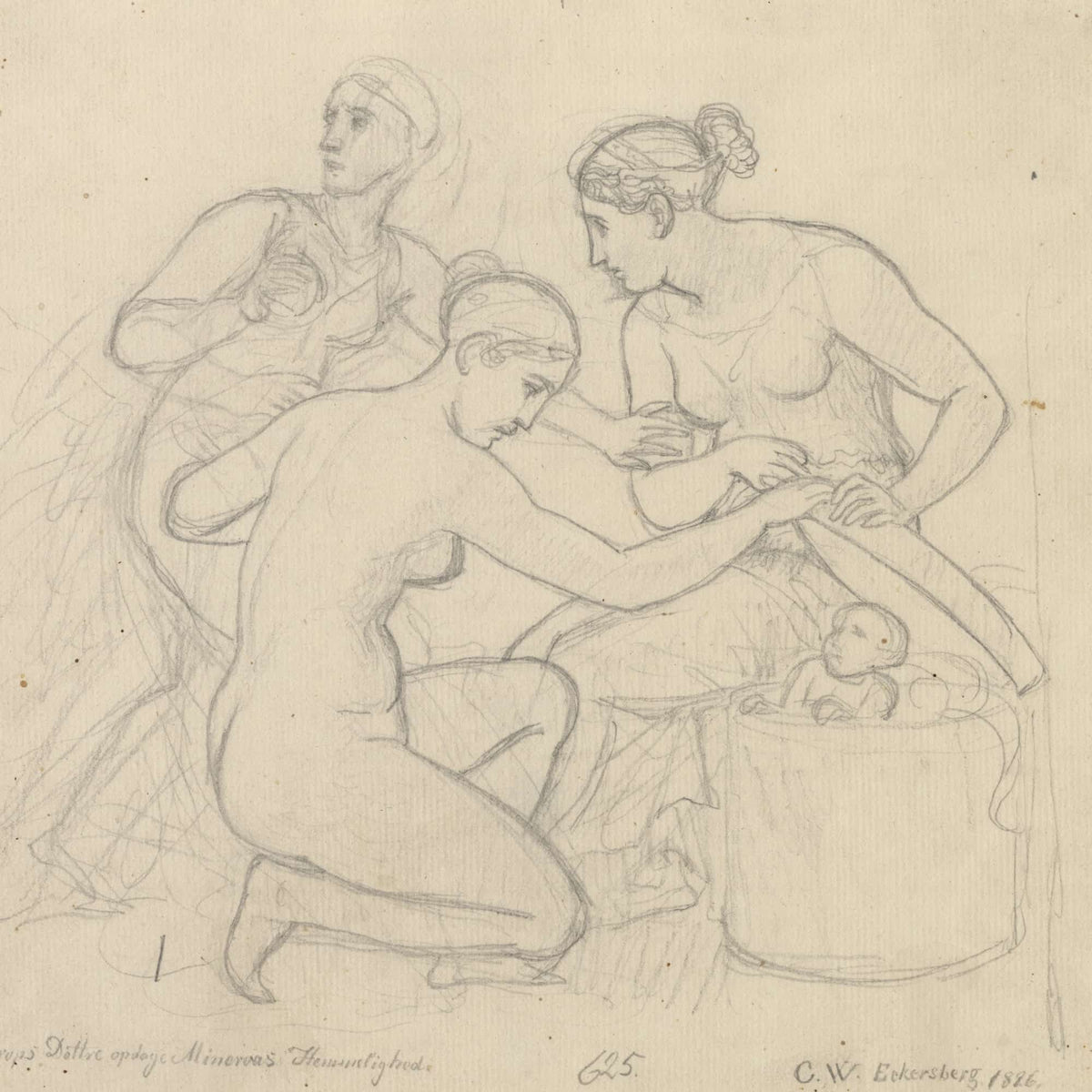 Cecrops Dotre Afslorer Minervas Hemmeligheder by Christoffer Wilhelm Eckersberg