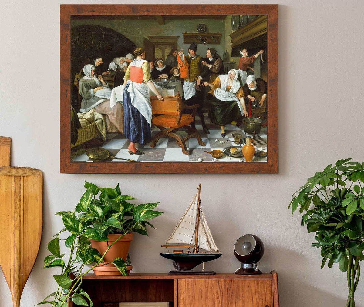 Celebrating The Birth by Jan Steen