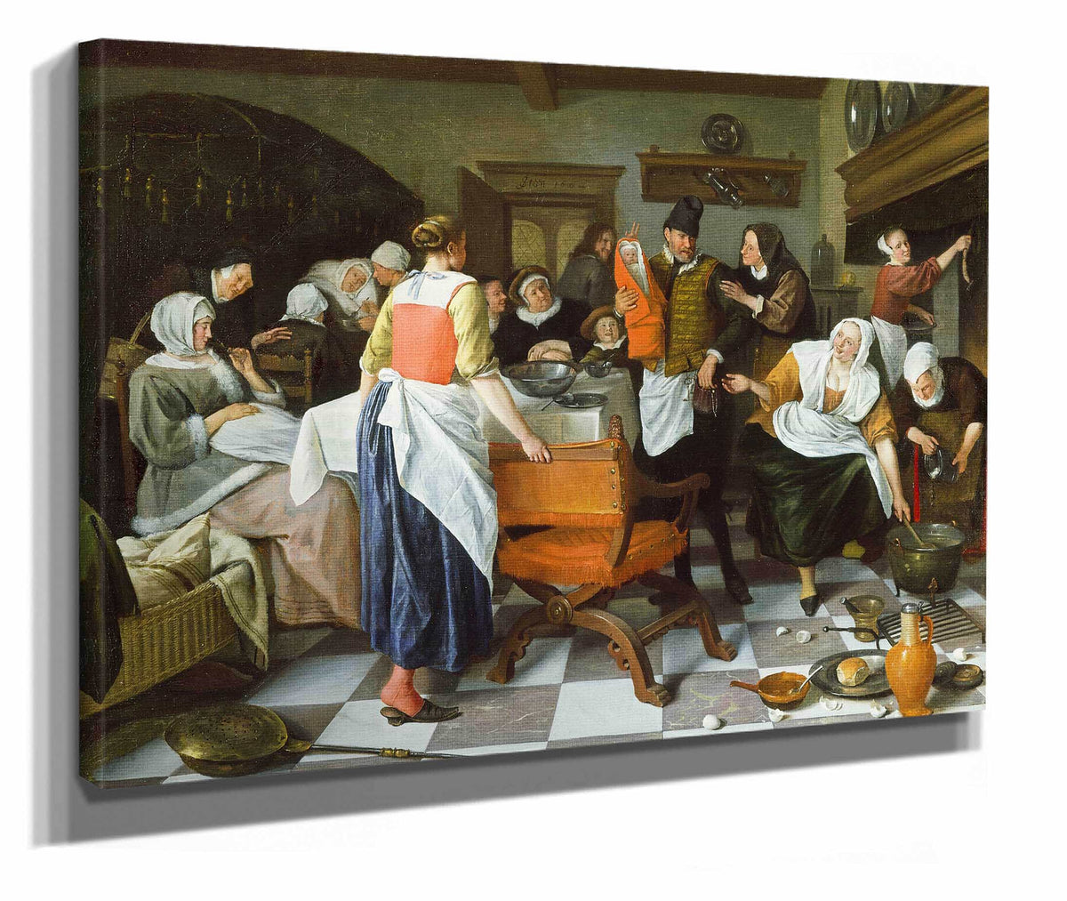 Celebrating The Birth by Jan Steen