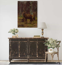 Cerf Et Biches Dans La Foret Automne by Rosa Bonheur