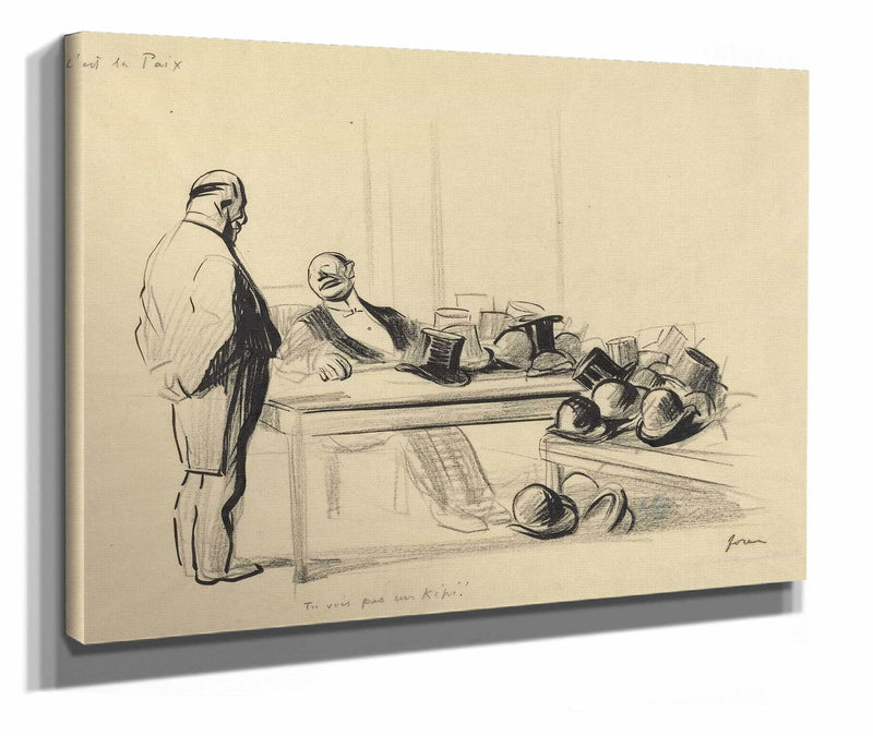 Cest La Paix Tu Vois Pas Un Kepi by Jean Louis Forain