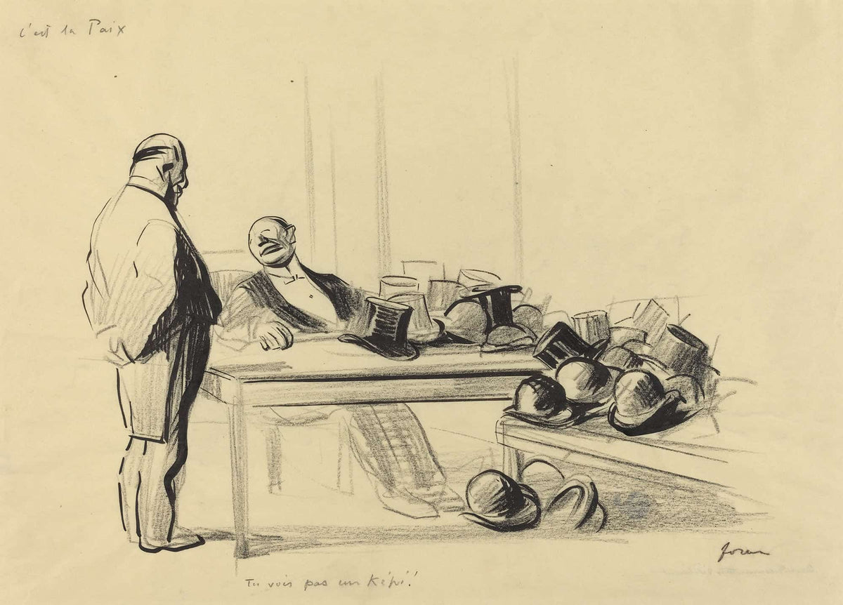 Cest La Paix Tu Vois Pas Un Kepi by Jean Louis Forain
