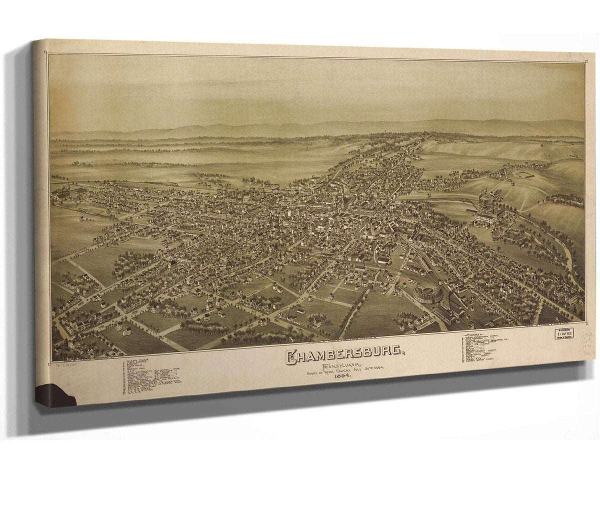 Chambersburg Pennsylvania Burned By Rebel Cavalry July 30th 1864  State Of Pennsylvania