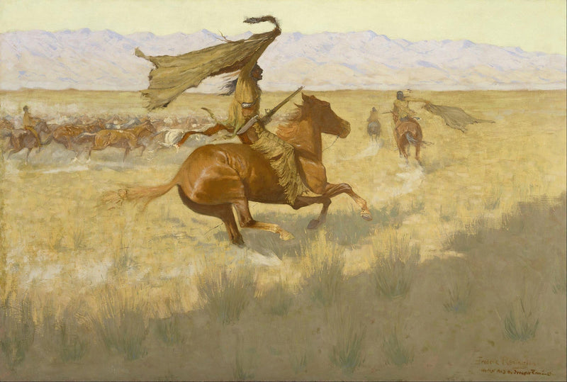 Change Of Ownership The Stampede Horse Thieves by Frederic Remington